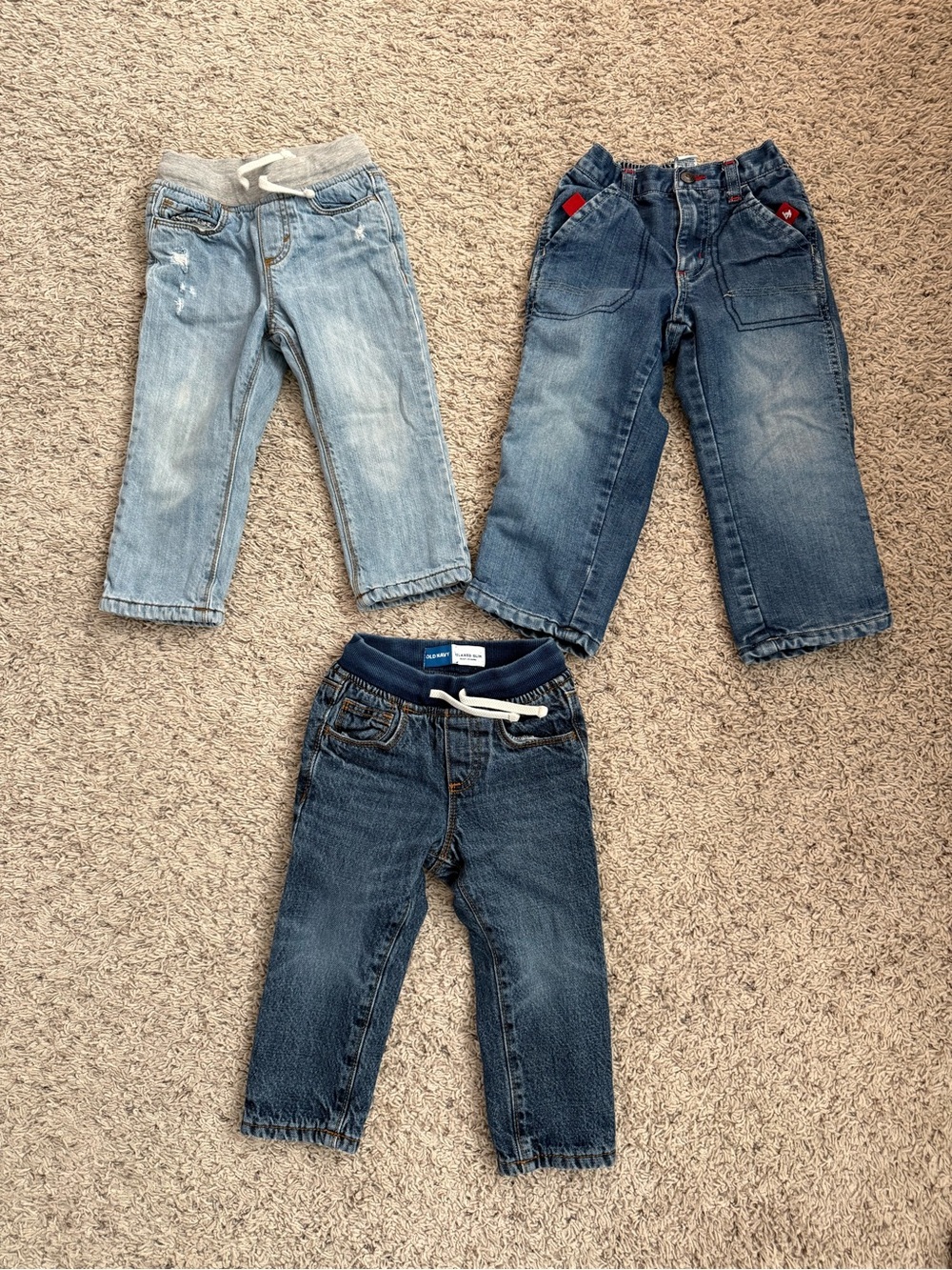 Bundle of 3 Old Navy Fleece Lined Jeans 2T Boys